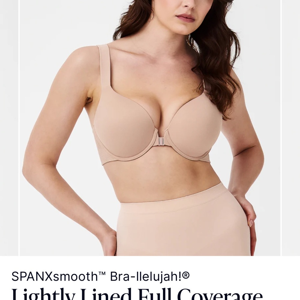 SPANX Lightly Lined Full Coverage Bra - Beige NWT